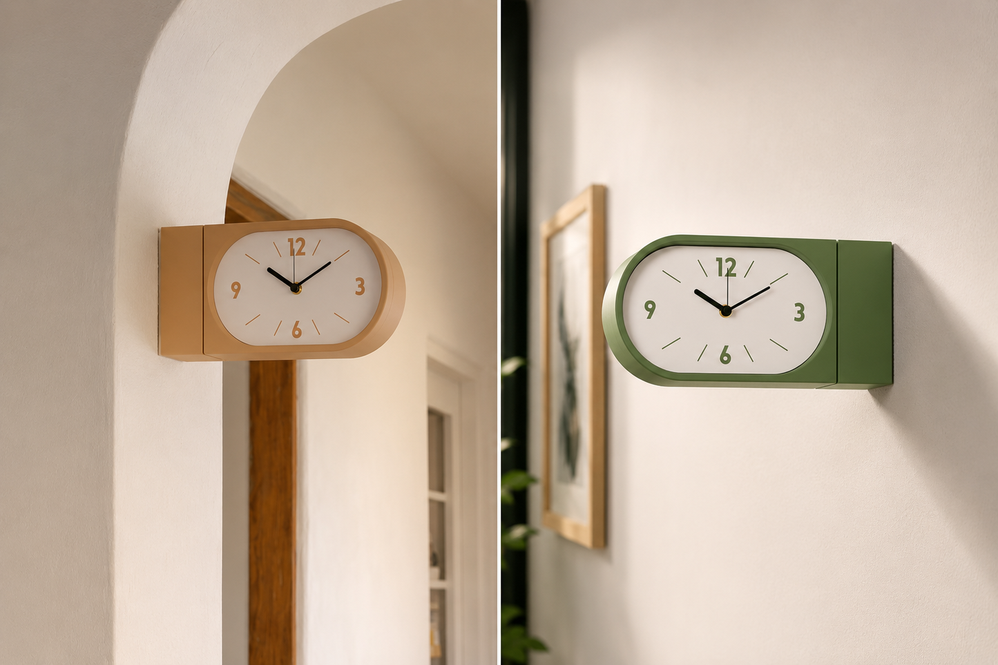 Horloge murale double face